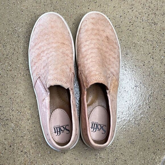Söfft Somers Textured Distressed Leather Slip On Sneakers 7.5 Blush Pink - Picture 13 of 13